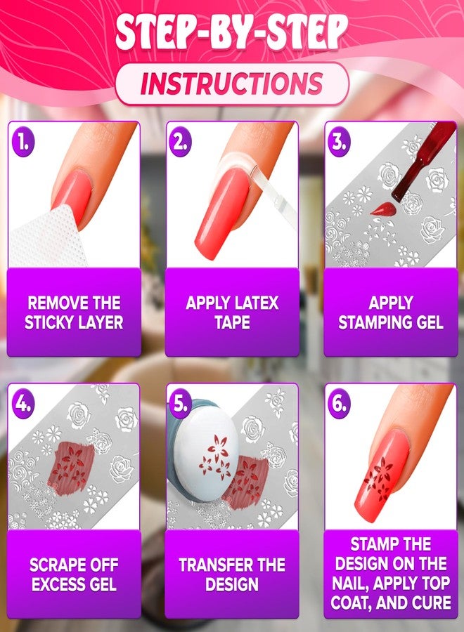 Tesorrio Nail Stamping Plate - Nail Art Plates with 12 Different Themes, Beautiful Christmas Art Design for Nails Stamps - Stylish Stamping Plates Set to Design Unique Nails for Women Girls - Image 2